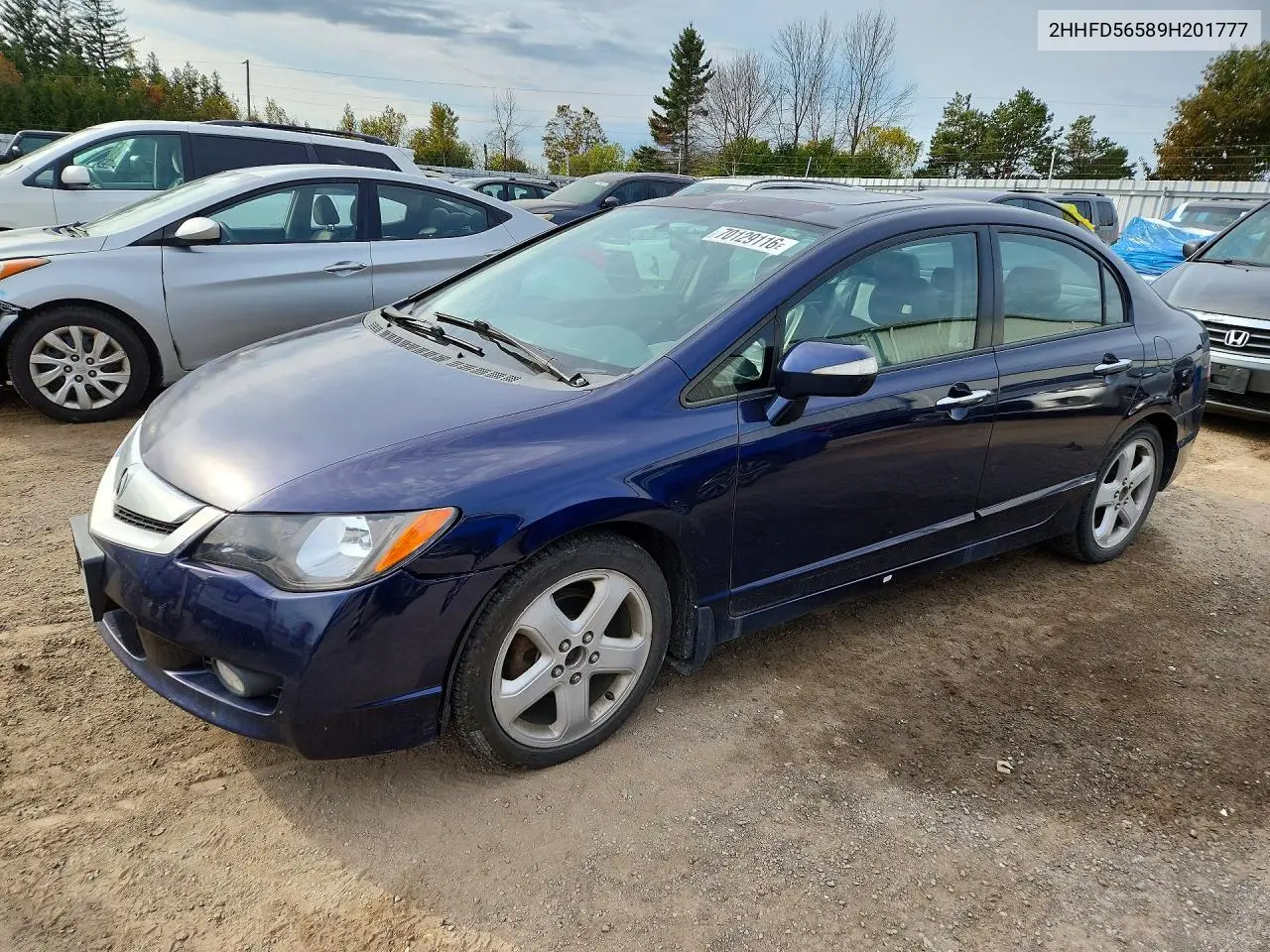 2009 Acura Csx VIN 2HHFD56589H201777 фото 1