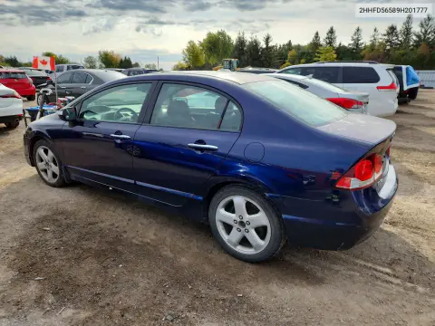2009 Acura Csx VIN 2HHFD56589H201777 фото 2