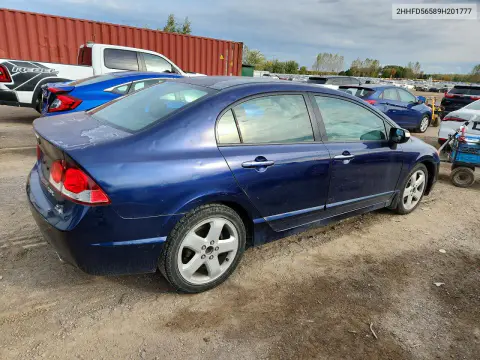 2009 Acura Csx VIN 2HHFD56589H201777 фото 3
