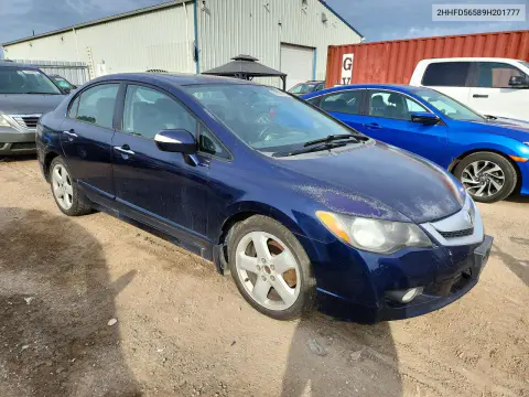 2009 Acura Csx VIN 2HHFD56589H201777 фото 4
