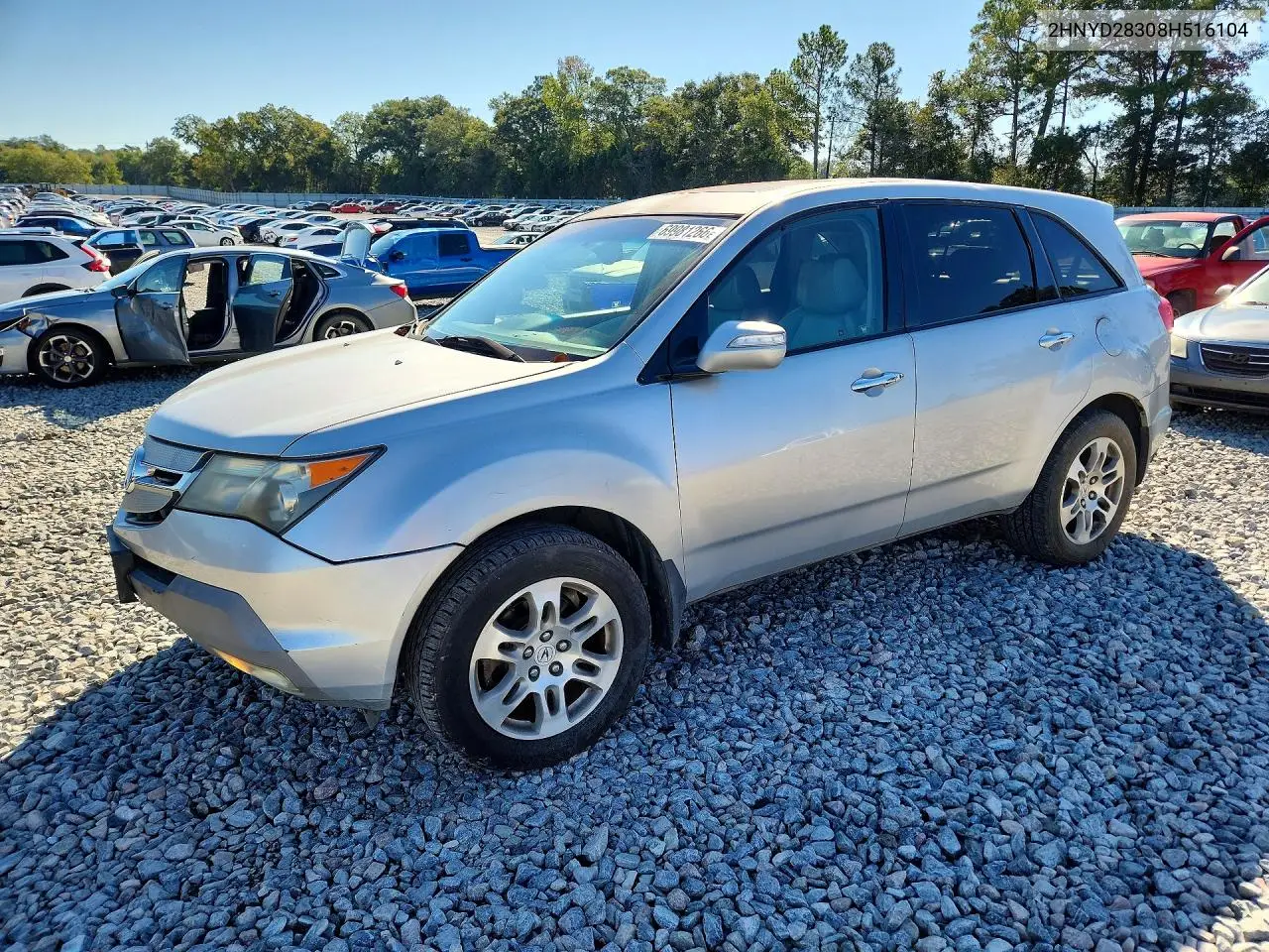 2008 Acura Mdx Technology VIN 2HNYD28308H516104 фото 1