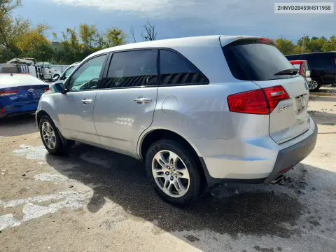 2009 Acura Mdx Technology VIN 2HNYD28459H511958 фото 2