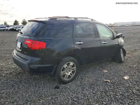 2HNYD28299H531905 — 2009 Acura MDX, фото 3 с аукциона Copart 21.10.2026, Передняя часть