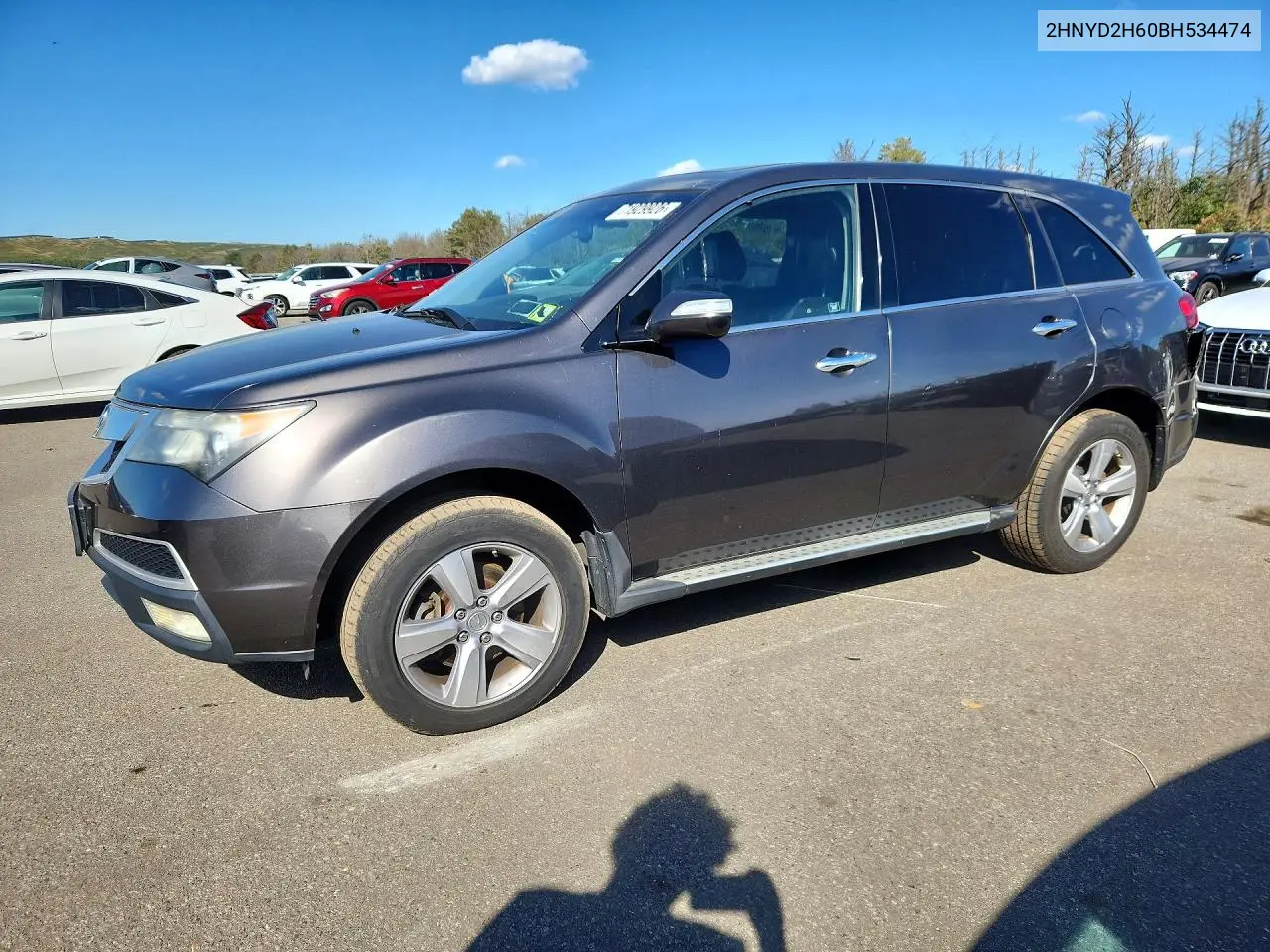2011 Acura Mdx Technology VIN 2HNYD2H60BH534474 фото 1