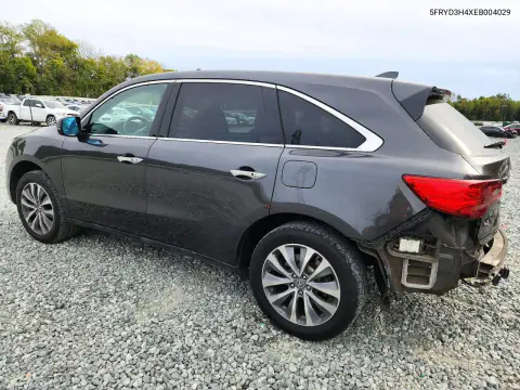 2014 Acura Mdx Technology VIN 5FRYD3H4XEB004029 фото 2