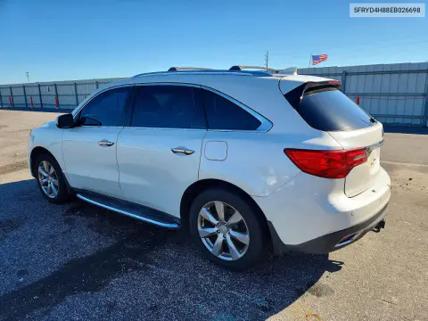 2014 Acura Mdx Advance VIN 5FRYD4H88EB026698 фото 2