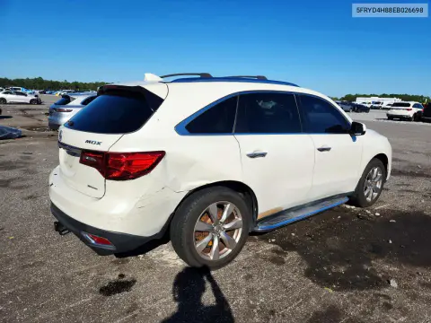 2014 Acura Mdx Advance VIN 5FRYD4H88EB026698 фото 3