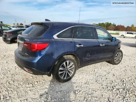 2016 Acura Mdx Technology VIN 5FRYD4H48GB037944 фото 3