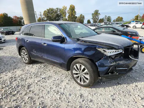2016 Acura Mdx Technology VIN 5FRYD4H48GB037944 фото 4