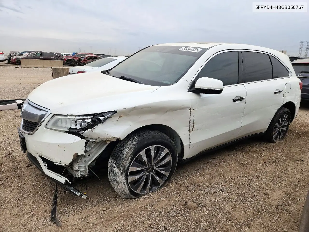 2016 Acura Mdx Technology VIN 5FRYD4H48GB056767 фото 1