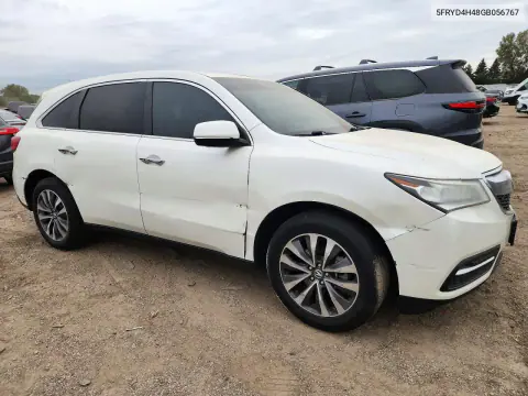 2016 Acura Mdx Technology VIN 5FRYD4H48GB056767 фото 4