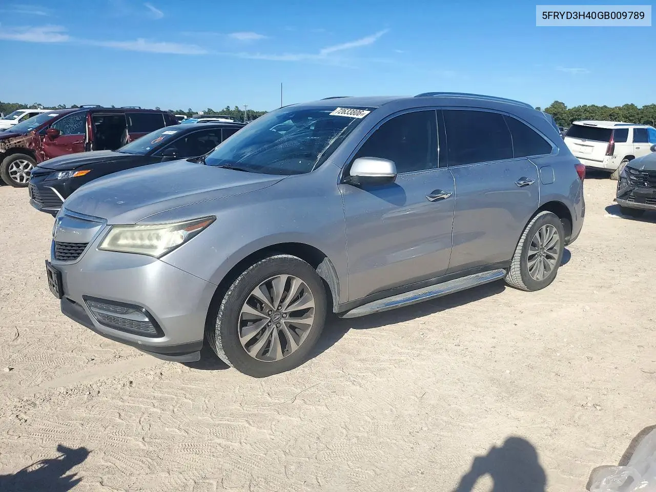 2016 Acura Mdx Technology VIN 5FRYD3H40GB009789 фото 1