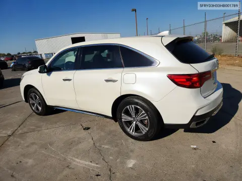 2017 Acura Mdx VIN 5FRYD3H33HB001789 фото 2