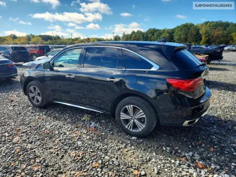 2017 Acura Mdx VIN 5J8YD4H31HL002493 фото 2