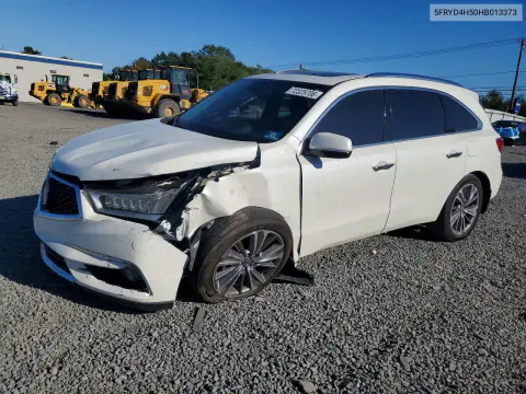 5FRYD4H50HB013373 — 2017 Acura MDX, Передняя часть, фото до ремонта