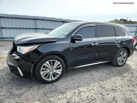 5FRYD4H58HB034567 — 2017 Acura MDX, Передняя часть, фото до ремонта