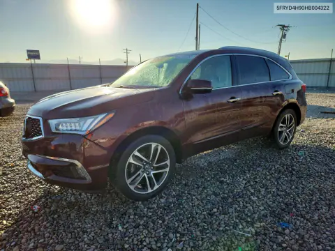 5FRYD4H90HB004322 — 2017 Acura MDX, Задняя часть, фото до ремонта