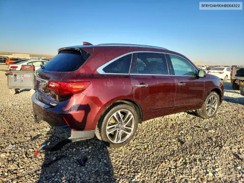 2017 Acura Mdx Advance VIN 5FRYD4H90HB004322 фото 3