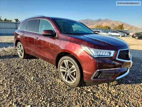 2017 Acura Mdx Advance VIN 5FRYD4H90HB004322 фото 4
