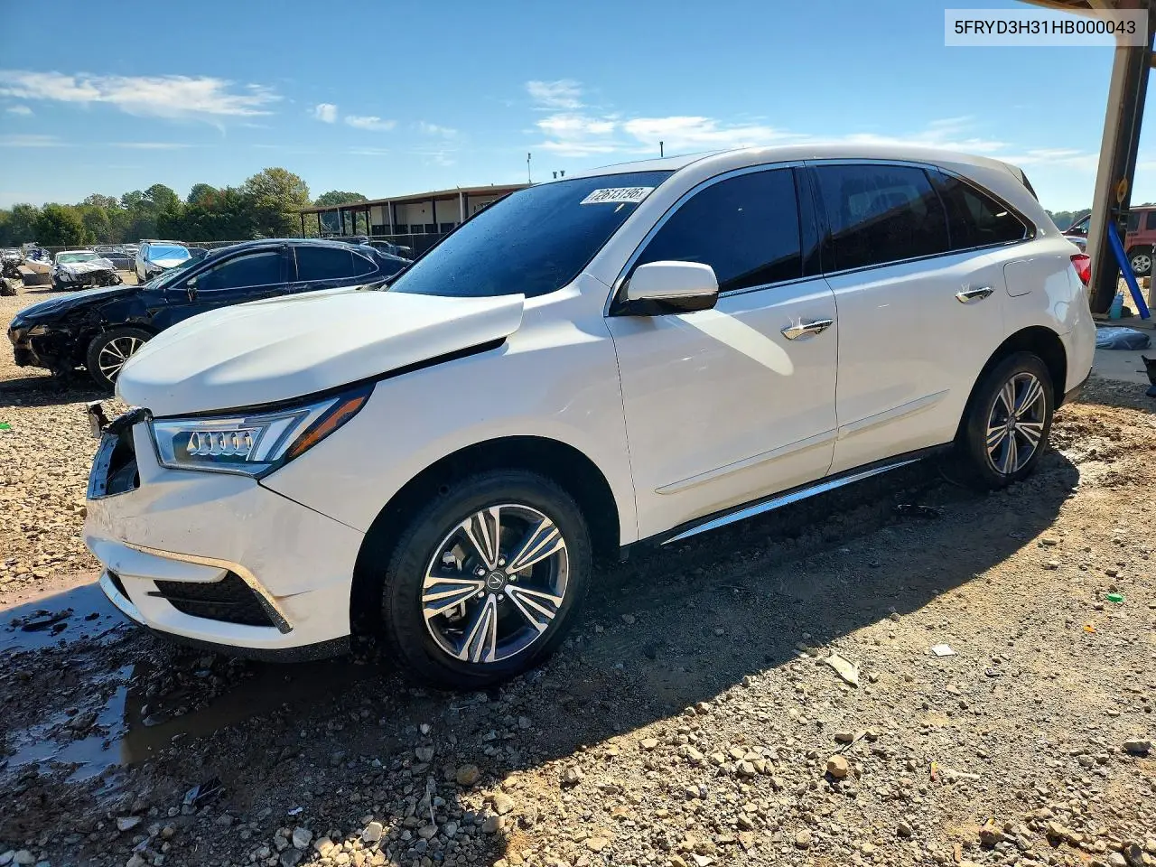 2017 Acura Mdx VIN 5FRYD3H31HB000043 фото 1