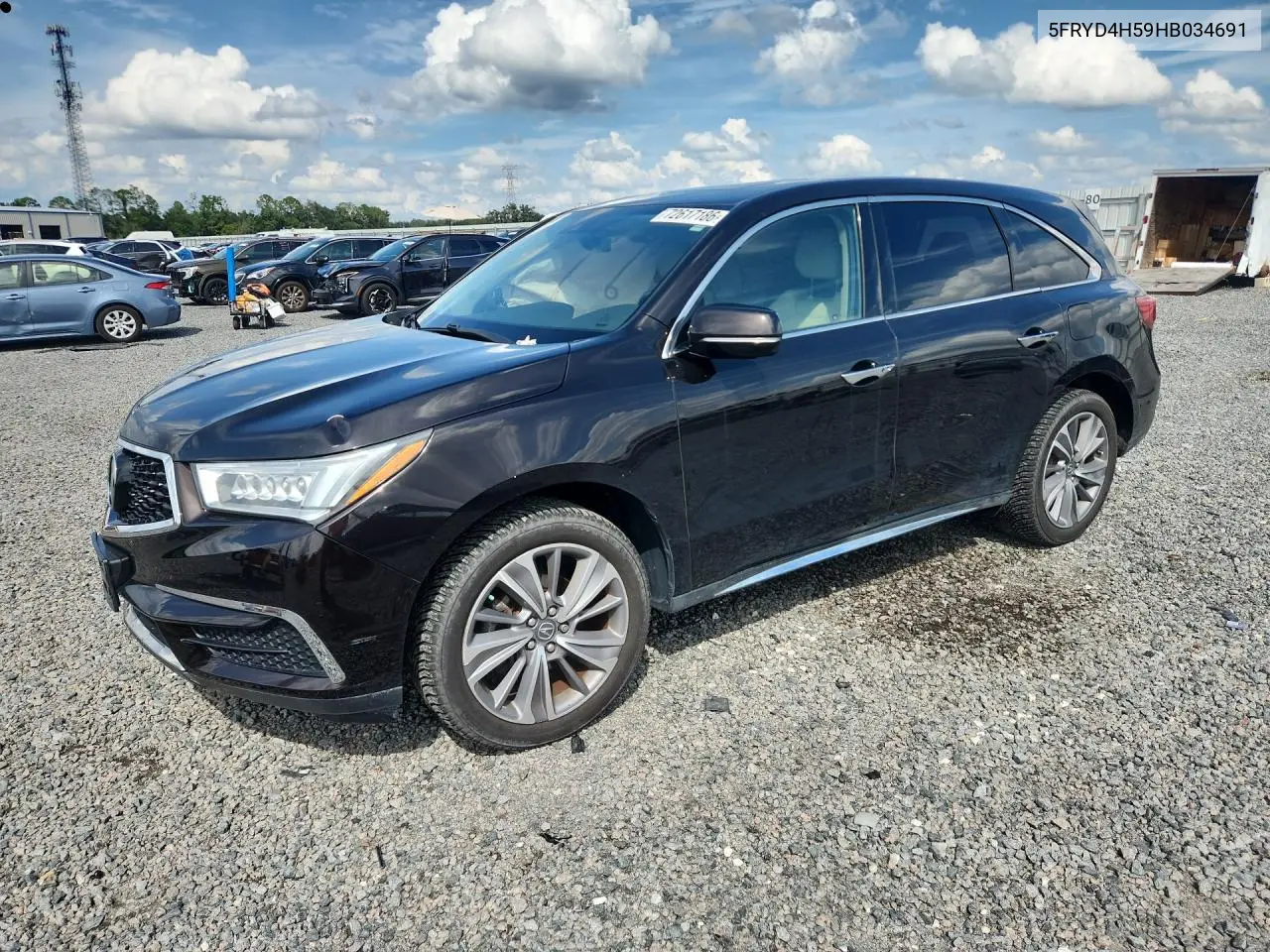 2017 Acura Mdx Technology VIN 5FRYD4H59HB034691 фото 1