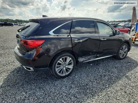 2017 Acura Mdx Technology VIN 5FRYD4H59HB034691 фото 3