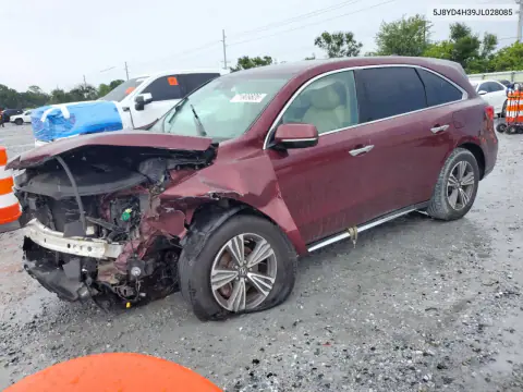 5J8YD4H39JL028085 — 2018 Acura MDX, Передняя часть, фото до ремонта