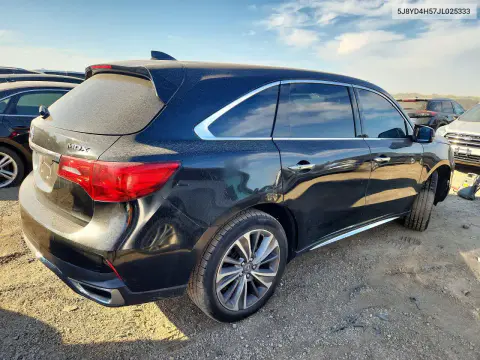 2018 Acura Mdx Technology VIN 5J8YD4H57JL025333 фото 3
