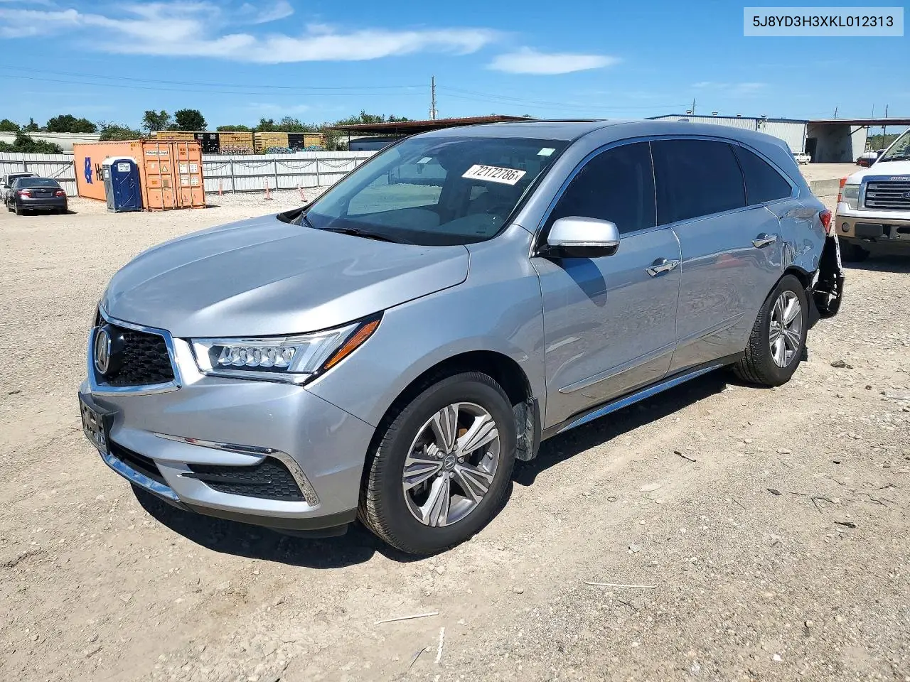 2019 Acura Mdx VIN 5J8YD3H3XKL012313 фото 1