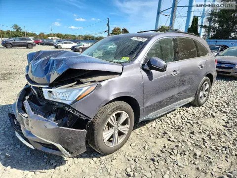 5J8YD4H38KL036714 — 2019 Acura MDX, Передняя часть, фото до ремонта