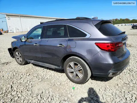 2019 Acura Mdx VIN 5J8YD4H38KL036714 фото 2