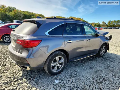 2019 Acura Mdx VIN 5J8YD4H38KL036714 фото 3