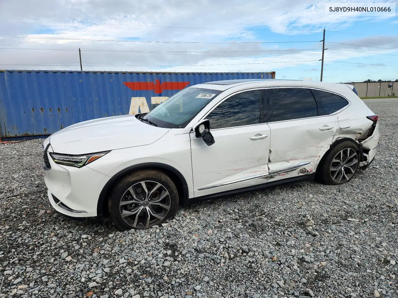 2022 Acura Mdx Technology VIN 5J8YD9H40NL010666 фото 1
