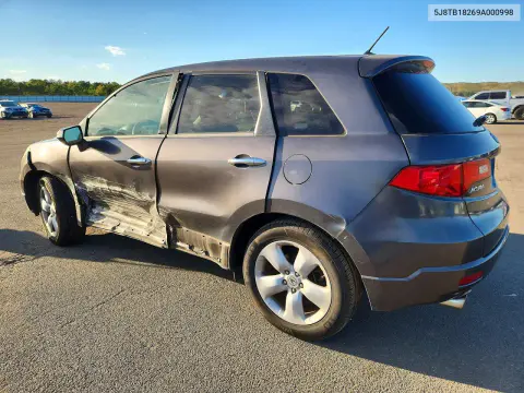 2009 Acura Rdx VIN 5J8TB18269A000998 фото 2