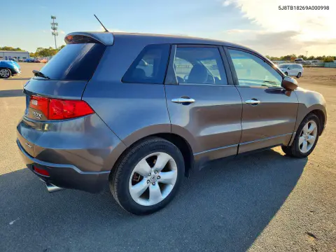 2009 Acura Rdx VIN 5J8TB18269A000998 фото 3