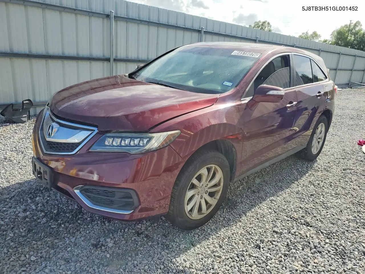 2016 Acura Rdx Technology VIN 5J8TB3H51GL001452 фото 1