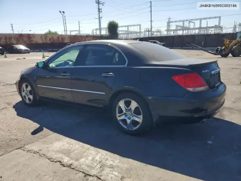 2005 Acura Rl VIN JH4KB16595C003186 фото 2