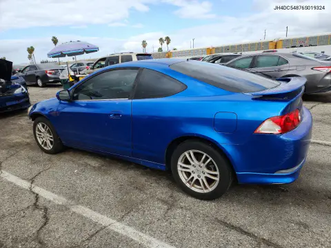 2006 Acura Rsx VIN JH4DC54876S019324 фото 2