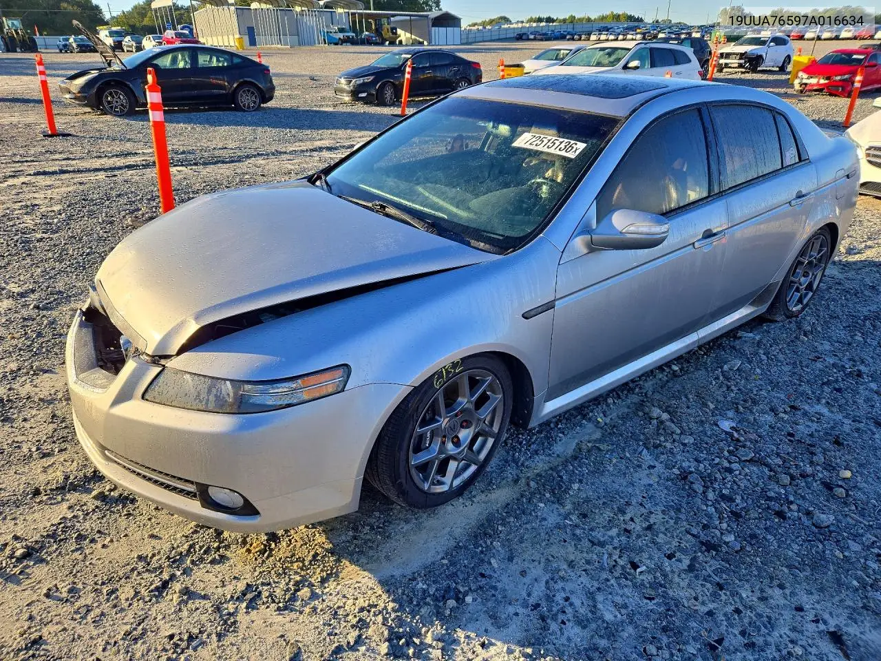 2007 Acura Tl Type S VIN 19UUA76597A016634 фото 1