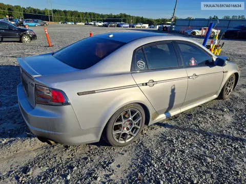 2007 Acura Tl Type S VIN 19UUA76597A016634 фото 3
