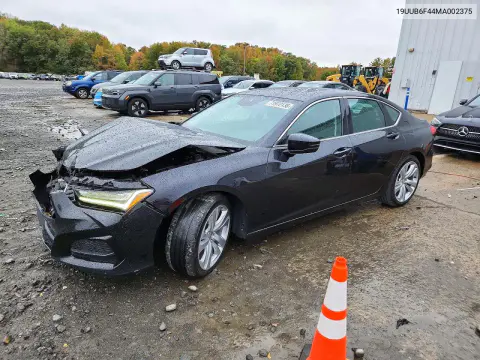 19UUB6F44MA002375 — 2021 Acura TLX, Передняя часть, фото до ремонта