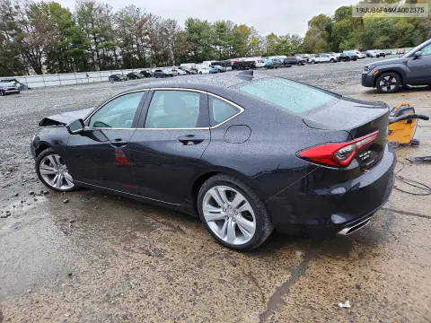 2021 Acura Tlx Technology VIN 19UUB6F44MA002375 фото 2