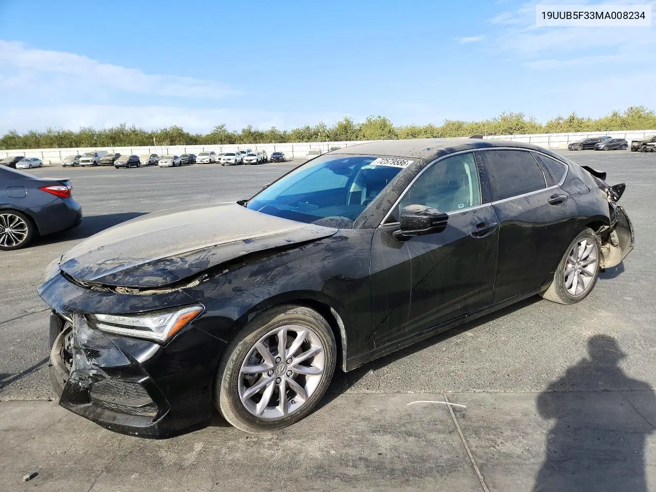2021 Acura Tlx VIN 19UUB5F33MA008234 фото 1