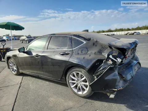 2021 Acura Tlx VIN 19UUB5F33MA008234 фото 2