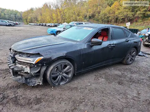 19UUB5F56NA003290 — 2022 Acura TLX, Передняя часть, фото до ремонта
