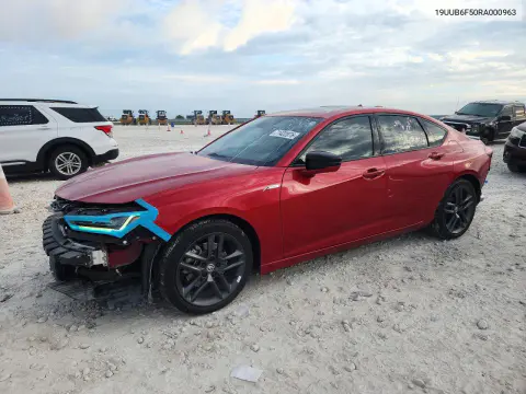 19UUB6F50RA000963 — 2024 Acura TLX, Передняя часть, фото до ремонта