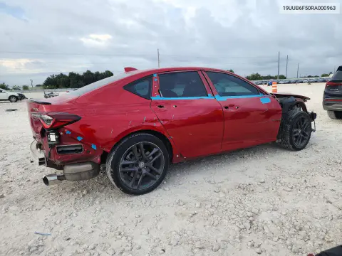 2024 Acura Tlx A-Spec VIN 19UUB6F50RA000963 фото 3