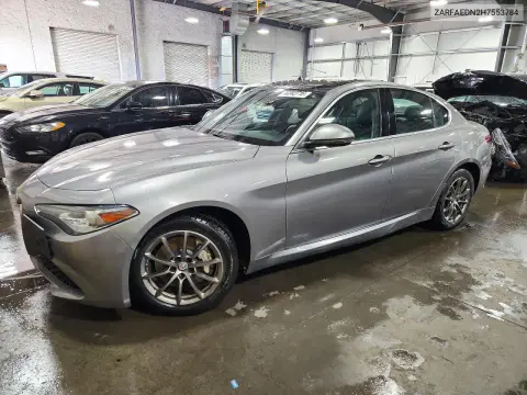ZARFAEDN2H7553784 — 2017 Alfa Romeo Giulia, Верхняя часть / Крыша, фото до ремонта