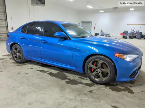 2018 Alfa Romeo Giulia Q4 VIN ZARFAEDN6J7588978 фото 4