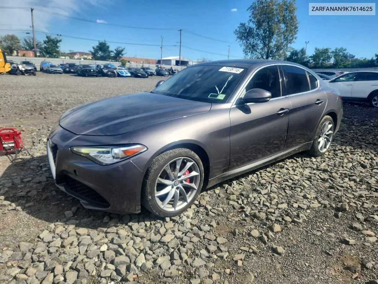 2019 Alfa Romeo Giulia VIN ZARFANAN9K7614625 фото 1